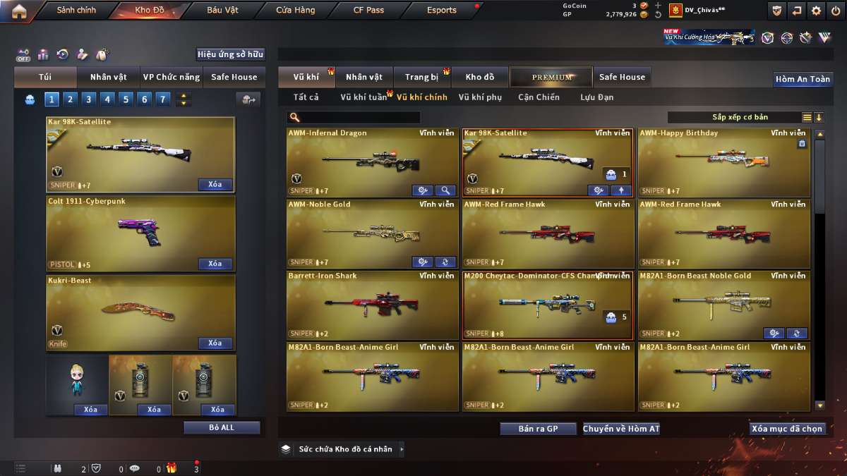 shop acc cf uy tin gia re